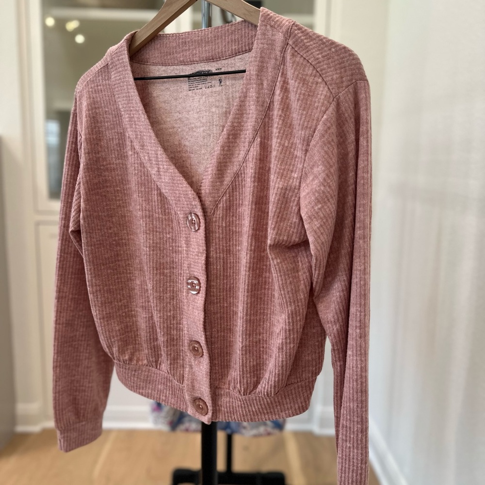 Jockey Women's Ribbed Cardigan in Pink